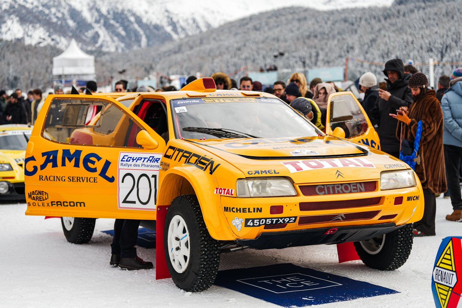 Citroën ZX Rallye-Raid in Camel-Lackierung, St. Moritz